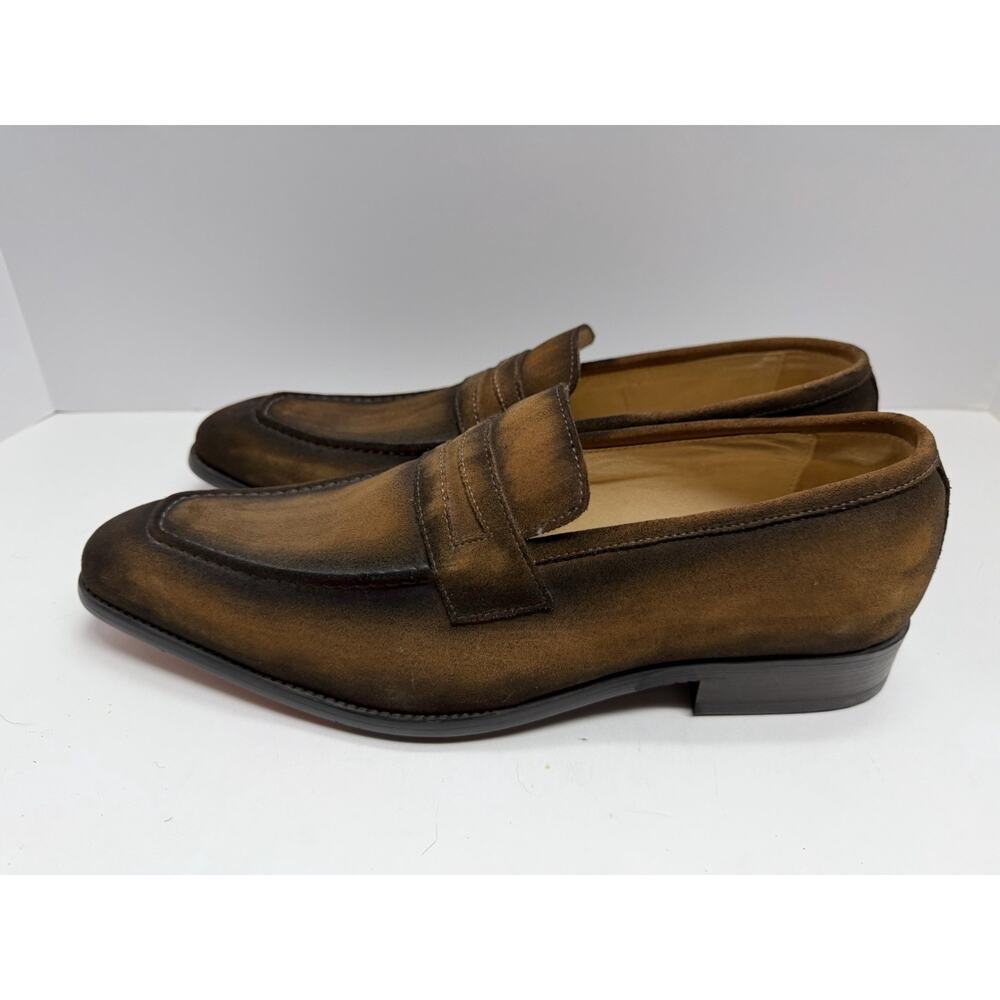 Maison Forte Men’s Slip On Ombré Dark Brown Loafers Pointed Toe Size 10 NWOB - Picture 3 of 12